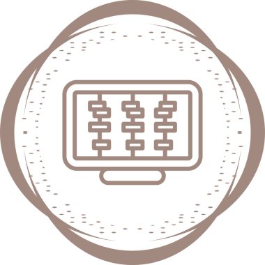 Zaman Çizgisi Web simgesi vektör çizimi