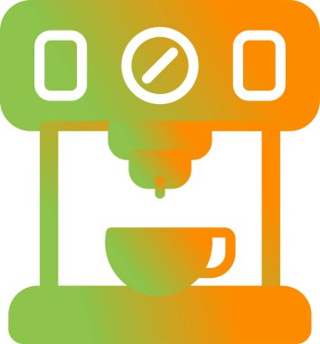 Kahve Yapıcı web simgesi vektör illüstrasyonu 