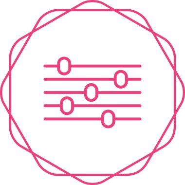 Eşitleştirme modern simgesinin vektör illüstrasyonu