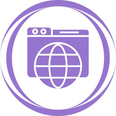 Web tarayıcı simgesi, vektör illüstrasyonu basit tasarım