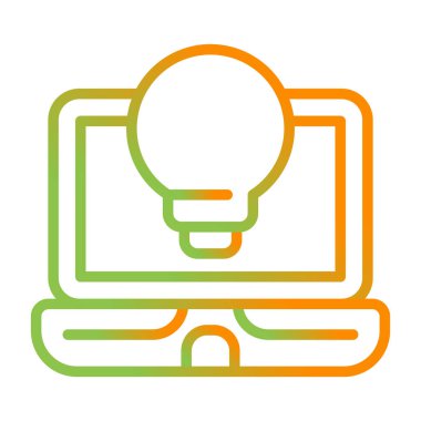 dizüstü bilgisayar simgesi, vektör illüstrasyonu basit tasarım