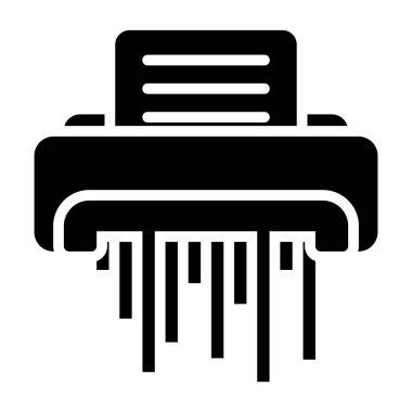 Kağıt öğütücü. Web simgesi basit tasarım              