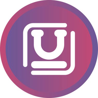 Altı çizili simge düz ve basit set tasarımı