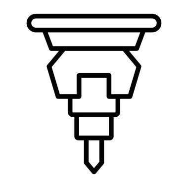 Matkap logosu. Vektör illüstrasyonu