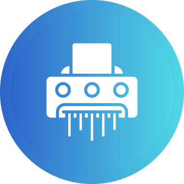 Kağıt öğütücü. Web simgesi basit tasarım              