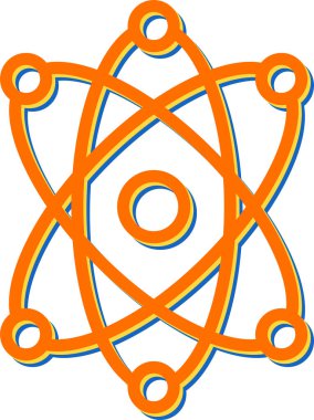 atom. Web simgesi basit illüstrasyon 