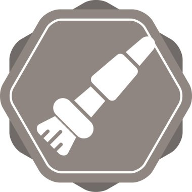 Boya fırçası simgesi, vektör illüstrasyonu basit tasarım