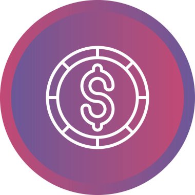 Dolar. Web simgesi basit illüstrasyon 