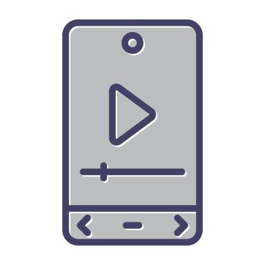 Video player vector icon design 