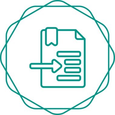 Girinti web simgesi, vektör illüstrasyonu 