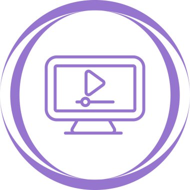  Video simgesinin vektör illüstrasyonu