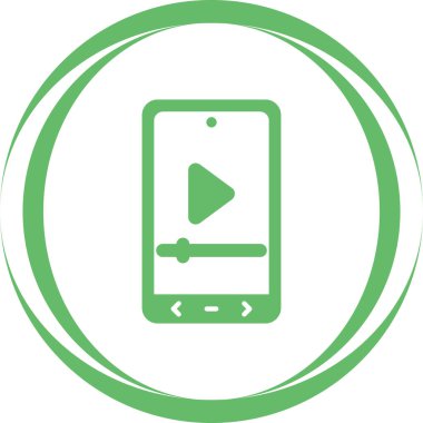 Video player vector icon design 