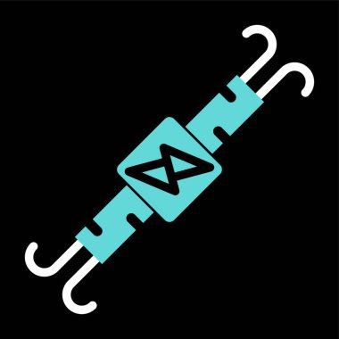 Kablolar ağ simgesi vektör çizimi 