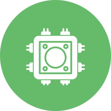 Kablo bezi. Web simgesi basit illüstrasyon