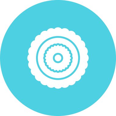 Bisküvi simgesi, vektör illüstrasyonu basit tasarım