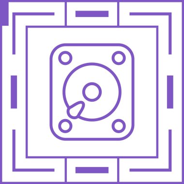 Harici Hard Diskin vektör çizimi 