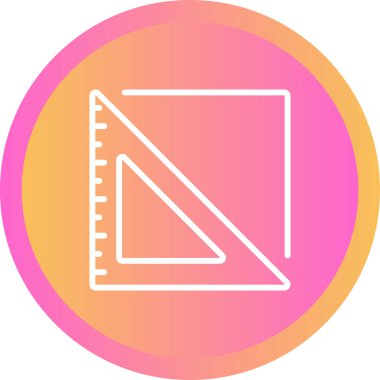 Üçgen cetvel kutsal kişilerin resmi, vektör çizim 