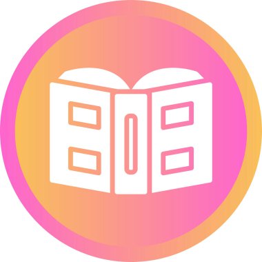 Kitap web simgesi aç, basit illüstrasyon