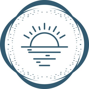 Gün batımı web simge vektör çizim  