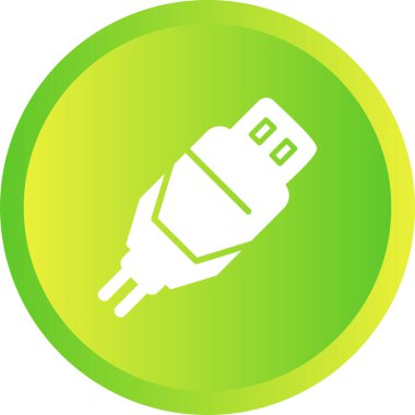 usb kablo simgesi, vektör illüstrasyonu basit tasarım