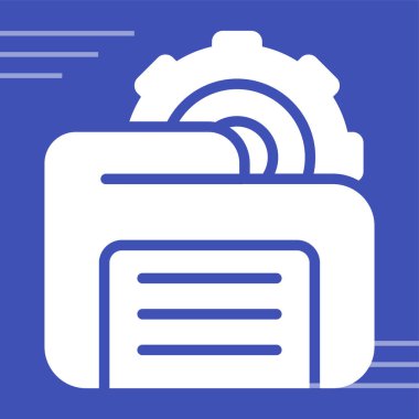 Dizin Yönetimi simgesinin vektör illüstrasyonu