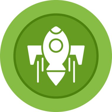 roket simgesi, vektör illüstrasyonu basit tasarım