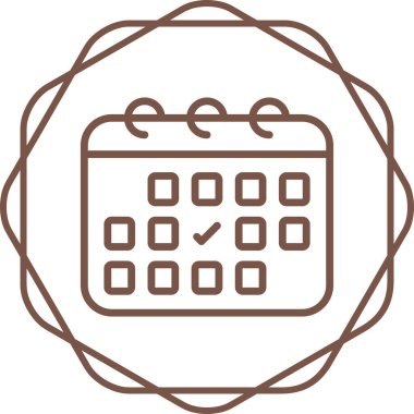 İşaretleme simgesi vektör illüstrasyonlu takvim