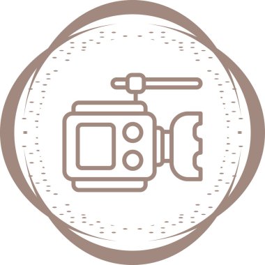 video kamera simgesi, vektör illüstrasyonu  