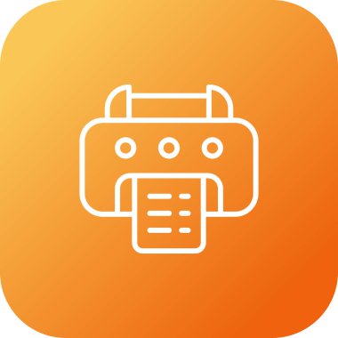 yazıcı simgesi web basit illüstrasyon