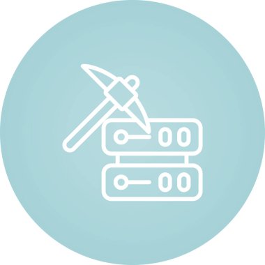 Veri Madencilik simgesinin vektör çizimi 