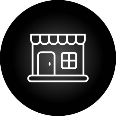 mağaza web simgesi, basit vektör illüstrasyonu