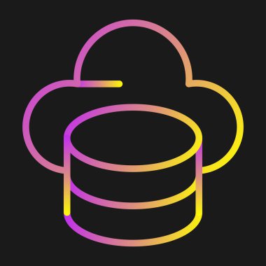 MySQL sunucu simgesi, vektör illüstrasyonu