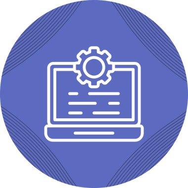 laptop ide simgesi, vektör illüstrasyonu basit tasarım