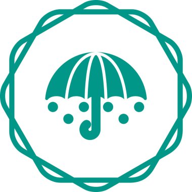 Şemsiye. Web simgesi basit illüstrasyon