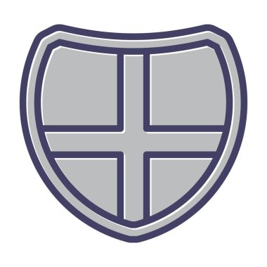 Kalkanın basit vektör simgesi, güvenlik kavramı