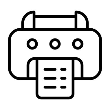 yazıcı simgesi web basit illüstrasyon