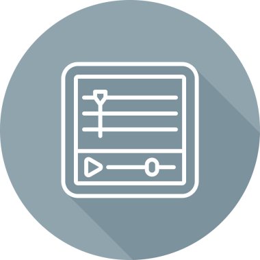 Zaman Çizgisi Web simgesi vektör çizimi