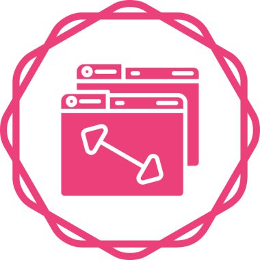 Web simgesini küçült, vektör illüstrasyonu 