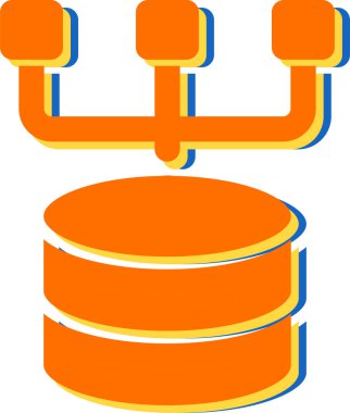 veritabanı. Web simgesi basit illüstrasyon 