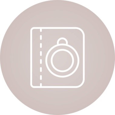 Bağlanma kitabı simgesi, vektör illüstrasyonu basit tasarım