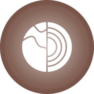 Jeoloji web simgesi vektör illüstrasyonu