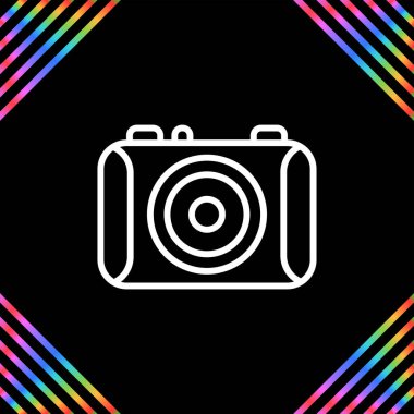 Kamera. Web simgesi basit illüstrasyon