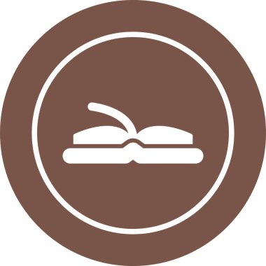 Açık kitap. Web simgesi basit illüstrasyon 