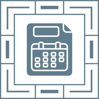 Takvim simgesi, vektör illüstrasyonu basit tasarım