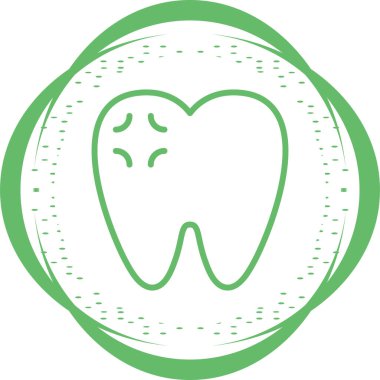 Diş Ağrısı web simgesi, basit illüstrasyon 