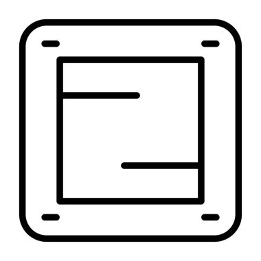 Anakart. Web simgesi basit illüstrasyon