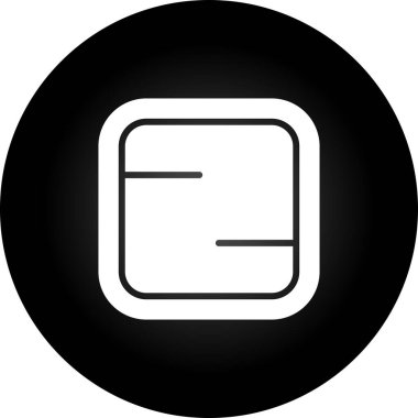 Kare vektör çizgisi simgesi