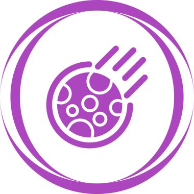 Meteor simgesi. Sosyal medya, uygulama ve web tasarımı için basit vektör sembolü.  