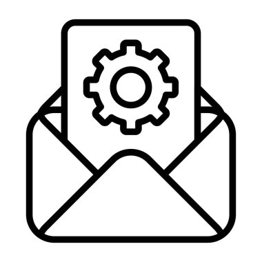 e- posta iletisi simgesi, vektör illüstrasyonu 