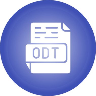 odt dosya biçimi simgesi, vektör illüstrasyonu